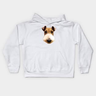 Wire Fox Terrier Cute Puppy Dog Face Kids Hoodie